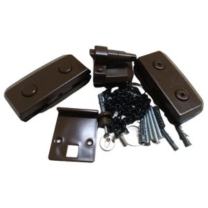 Kit 7 Fechadura Basculante VA Grande Glass Peças kit7 Marrom