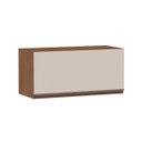 Ver imagem 1 de Armário Aéreo Basculante Multiuso 70cm Off White Ebano Genialflex