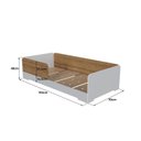Ver imagem 3 de Cama Infantil Montessoriana Solteiro Mark em MDF Branco/Louro Freijó Grann