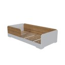 Ver imagem 2 de Cama Infantil Montessoriana Solteiro Mark em MDF Branco/Louro Freijó Grann