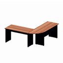 Ver imagem 2 de Mesa L Diretor Escritório 1,20m X1,20m Pé Painel Nogal Pr F5