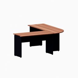 Mesa L Diretor Escritório 1,20m X1,20m Pé Painel Nogal Pr F5 - 3