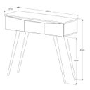 Ver imagem 2 de Aparador 3 Gavetas para Sala Estar Jantar Paris Retrô Off White com Nature