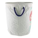 Ver imagem 4 de Cesto Organizador De Brinquedos Roupas Lavanderia Multiuso Em Tecido Cesta Dobrável 40x50cm Sereia