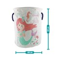 Ver imagem 3 de Cesto Organizador De Brinquedos Roupas Lavanderia Multiuso Em Tecido Cesta Dobrável 40x50cm Sereia
