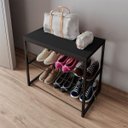 Ver imagem 2 de Banco Sapateira para Organizar Calçados com Tampo em Mdp e Aço Aramado