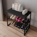 Ver imagem 5 de Banco Sapateira para Organizar Calçados com Tampo em Mdp e Aço Aramado