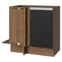 Ver imagem 1 de Balcão de Canto Cozinha Glamy 1 Porta MDP 94cm Rustic Preto Madesa