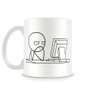 Caneca meme pensativo no computador - 2