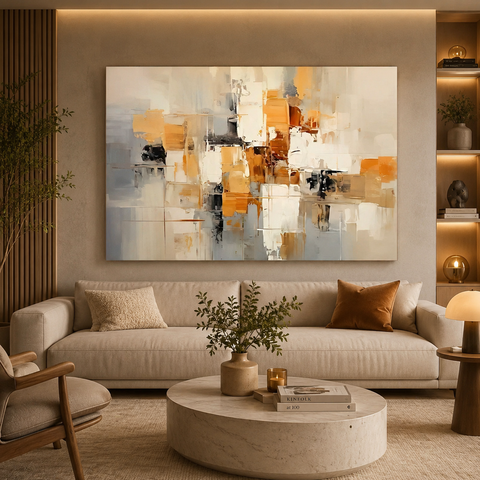 Quadro Decorativo Pintura Abstrata Moderno Elegante Grande