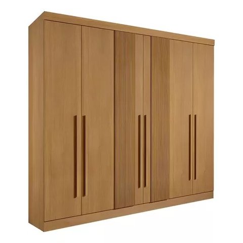 Guarda Roupa Casal da Vincci Ripado Cinamomo Ddoro