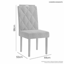 Ver imagem 5 de Mesa Simpatia 1,20 4 Cadeiras Diamante Linho Jcm Cinamomo/off