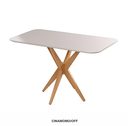 Ver imagem 2 de Mesa Simpatia 1,20 4 Cadeiras Diamante Linho Jcm Cinamomo/off