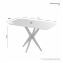 Ver imagem 3 de Mesa Simpatia 1,20 4 Cadeiras Diamante Linho Jcm Cinamomo/off