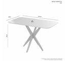 Ver imagem 3 de Mesa Simpatia 1,20 4 Cadeiras Diamante Linho Jcm Cinamomo/off