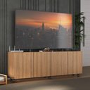 Ver imagem 2 de Rack para Tv até 50 Polegadas com 4 Portas e Rodízios Multimóveis Mp1069 Rustic