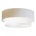Ver imagem 3 de Plafon Duplo Cilíndrico Vivare Md-3064 Cúpula em Tecido 70x60cm - Bivolt Linho-bege-branco 127/