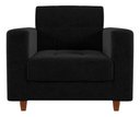 Ver imagem 3 de Kit Sofá 3 Lugares + Poltrona Verona - Suede - Preto