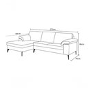 Ver imagem 3 de Sofá de Couro Asti 3 Lugares com Chaise Esquerda Preto Pigmentado - Mempra Design
