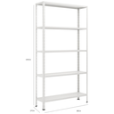 Ver imagem 2 de Kit 2 Estante de Ferro 2 Estante Aço 5 Prateleiras Branca