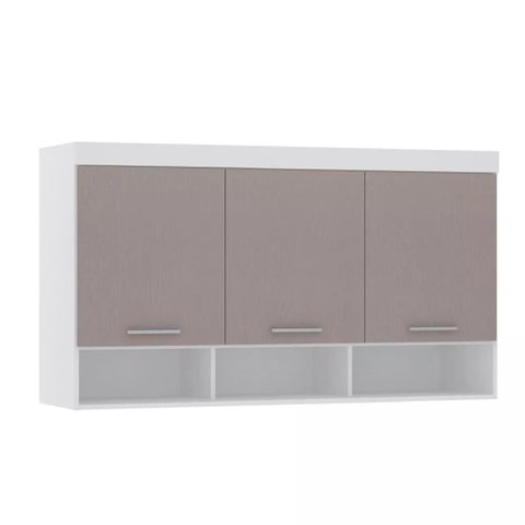 Guarda-roupa Modulado 145cm Aéreo 3 Portas Alpes Luciane