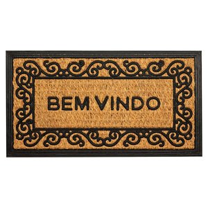 Capacho de Borracha Alagoas 02 Bege-preto 0,33x0,60m