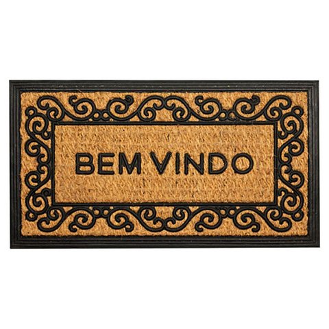 Capacho de Borracha Alagoas 02 Bege-preto 0,33x0,60m