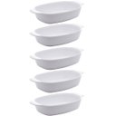 Ver imagem 1 de Kit 5 Travessas para Servir de Melamina Branca 23cm com Alças para Restaurantes Casa Milão Lyor