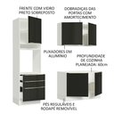 Ver imagem 5 de Armário de Cozinha Compacta 180cm Branco/Preto Lux Madesa 01