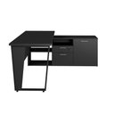 Ver imagem 5 de Mesa L Escritório 150cm com Armário Lateral Pé Metal F5 Cor:preto