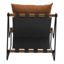 Ver imagem 7 de Kit Poltrona com Puff Turim Base Aço Preto Recouro Black Poliéster Terracota - Nexta Casa