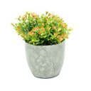 Ver imagem 1 de Vaso Cerâmica Embossed Heart And Flowers Cinza 12x12x11cm Urban