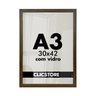 Kit 3 Molduras A3 Foto 30x42 Diplomas Certificados Qualidade Premium Vidro Quadros Decoração Arte Im - 1