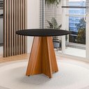 Ver imagem 1 de Mesa de Jantar Redonda 4 Lugares Multimóveis Cr50244 Cinamomo/preto