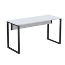 Ver imagem 1 de Mesa Escritório P25 Tub Pandin 150 Cm (larg) X 70 Cm (prof) Tampo Mdp Cinza Pé Aço Tubular Azul