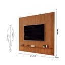 Ver imagem 7 de Painel Trento Ripado para Tvs até 75 Polegadas Freijó