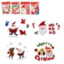 Ver imagem 1 de Adesivo Natalino Gel Kit 4 Uni Decorativo Enfeite Natal Janela Casa Cozinha Geladeira Banheiro Vitri