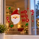 Ver imagem 4 de Adesivo Natalino Gel Kit 4 Uni Decorativo Enfeite Natal Janela Casa Cozinha Geladeira Banheiro Vitri