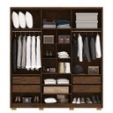 Ver imagem 2 de Guarda-roupa 6 Portas 100% Mdf e Cômoda Sapateira 4 Gavetas Spain Imbuia Fendi