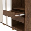 Ver imagem 4 de Guarda-roupa 6 Portas 100% Mdf e Cômoda Sapateira 4 Gavetas Spain Imbuia Fendi