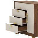 Ver imagem 7 de Guarda-roupa 6 Portas 100% Mdf e Cômoda Sapateira 4 Gavetas Spain Imbuia Fendi