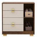 Ver imagem 3 de Guarda-roupa 6 Portas 100% Mdf e Cômoda Sapateira 4 Gavetas Spain Imbuia Fendi