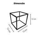 Ver imagem 4 de Cubo Decorativo - Quadrado Geométrico, Decoração Sala - Toque 3D