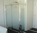 Ver imagem 2 de Adesivo Jateado Para Box Janelas Vidro Blindex Vitrine Película Jateada Auto Adesivo 4mts + Espátula