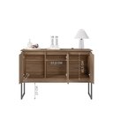Ver imagem 2 de Buffet Aquarela Classic Industrial 3 Portas 120cm Affara Preto Casah