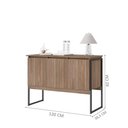 Ver imagem 4 de Buffet Aquarela Classic Industrial 3 Portas 120cm Affara Preto Casah