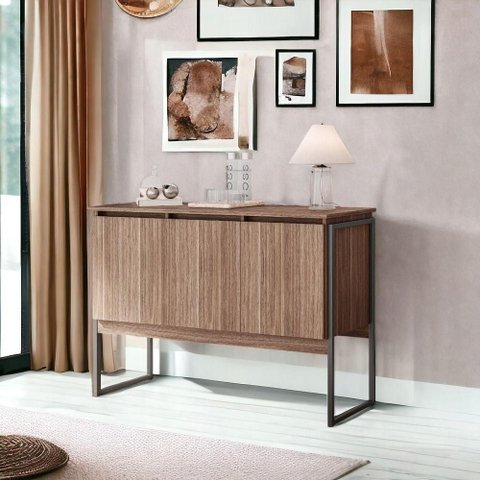 Buffet Aquarela Classic Industrial 3 Portas 120cm Affara Preto Casah