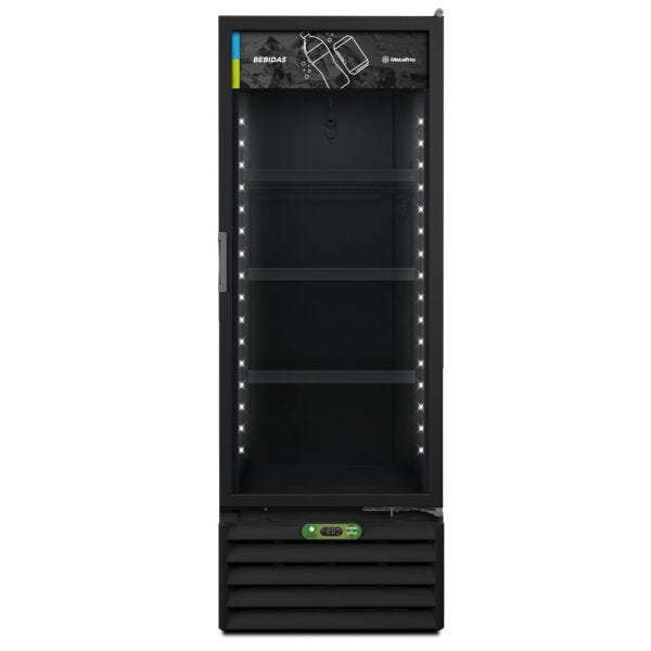 Refrigerador Metalfrio All Black Expositora Porta Vidro 403 Litros ...