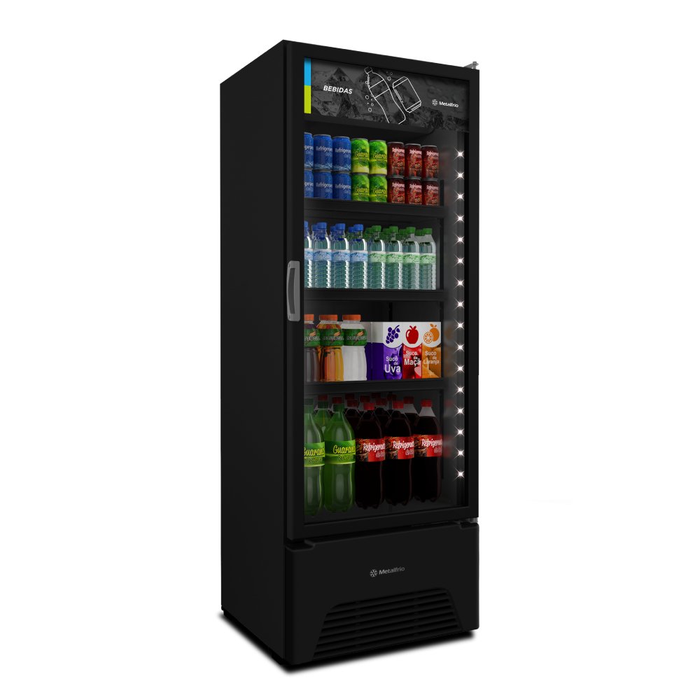 Refrigerador Metalfrio All Black Expositora Porta Vidro 403 Litros VB40AH 220V - 4
