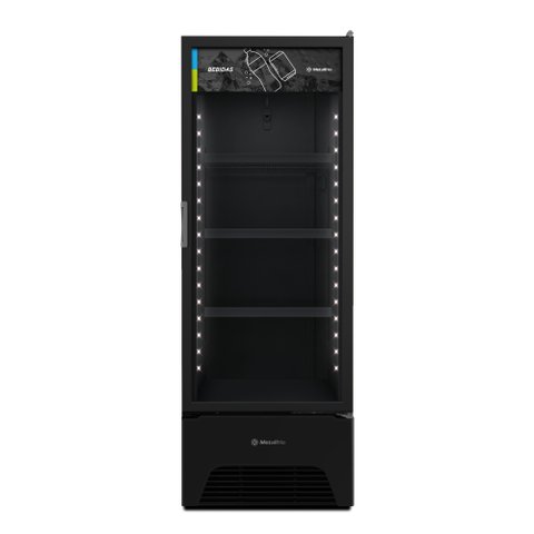 Refrigerador Metalfrio All Black Expositora Porta Vidro 403 Litros VB40AH 220V